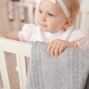 Gray Knit Baby Blanket