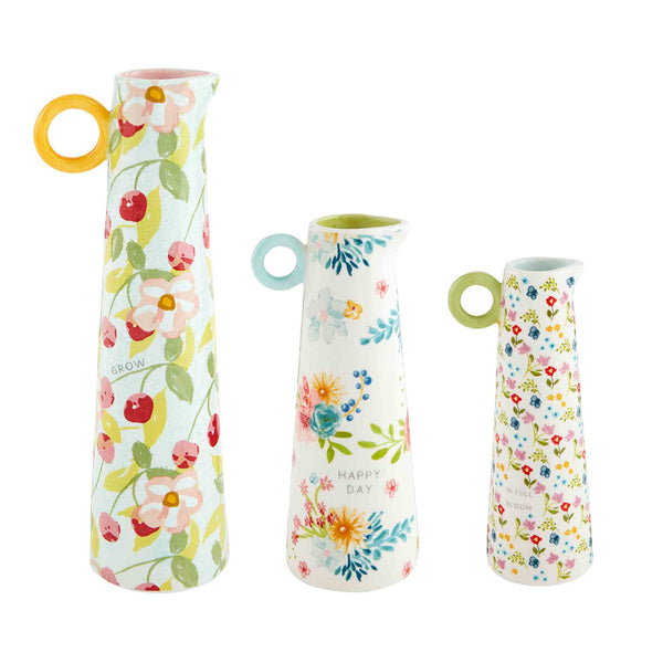 Fruit Floral Pitcher Bud Vase
