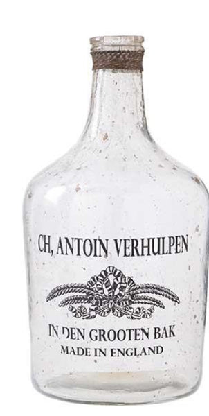Clear Mercury Glass Bottle