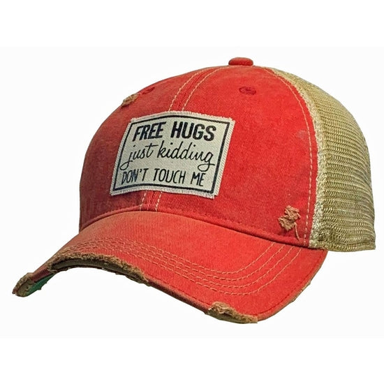 Free Hugs Just Kidding Don't Touch Me Trucker Hat Cap