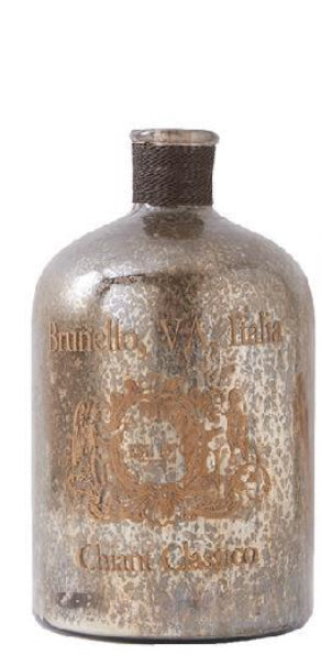 Vintage Mercury Glass Bottle