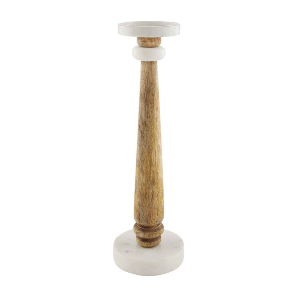 Marble & Wood Candlestick