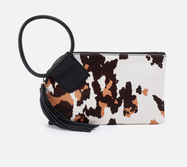 HOBO Sable Wristlet - Cow Print