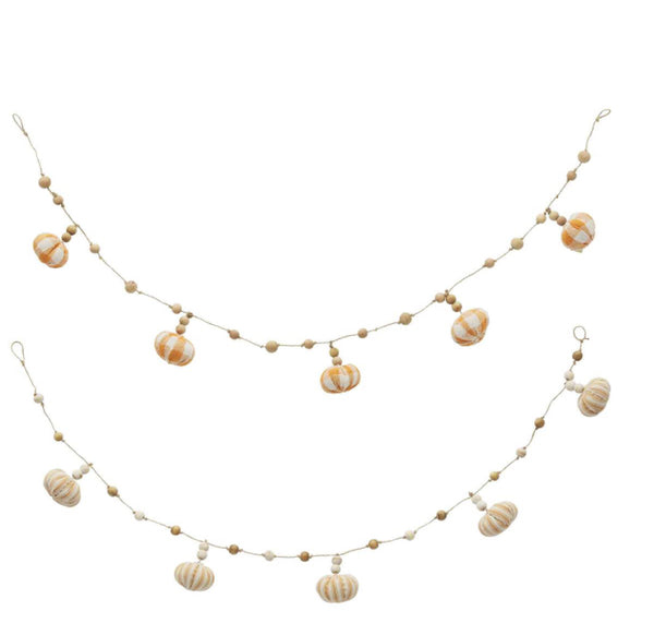 Beaded Pumpkin Garland