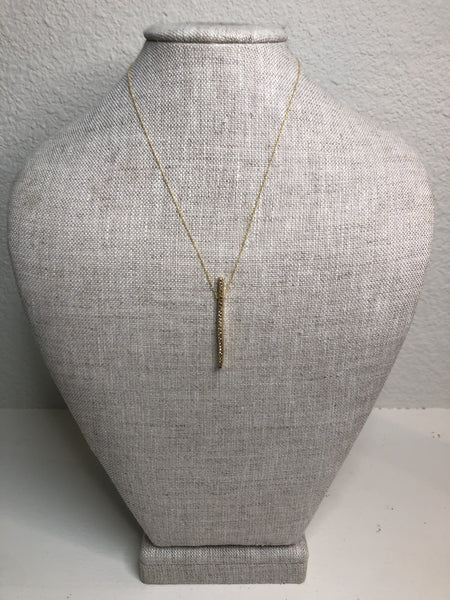 Rebel Designs Gold Quirky Stick Necklace