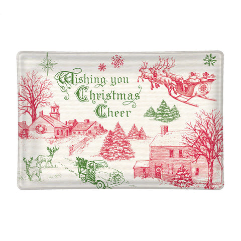 It's Christmastime  Glass Soap dish