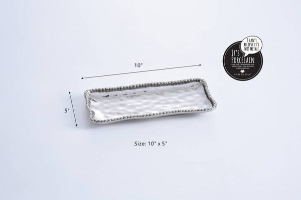 Pampa Bay Small Rectangular Tray - Silver