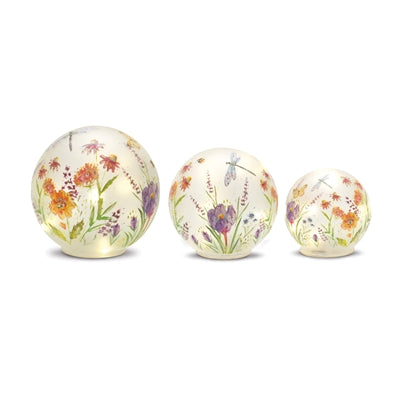 LED Globe Orbs, Spring Prints
