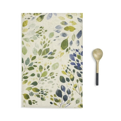 Spring Leaves Kitchen Towel And Utensil
