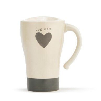 Dog Mom Heart Travel Mug