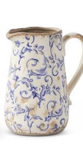 Vintage Blue and White Ceramic Vase