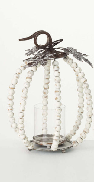 Beaded Pumpkin Tealight Holders