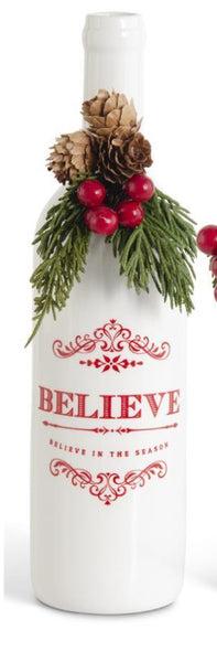 Ceramic Christmas Message Bottles
