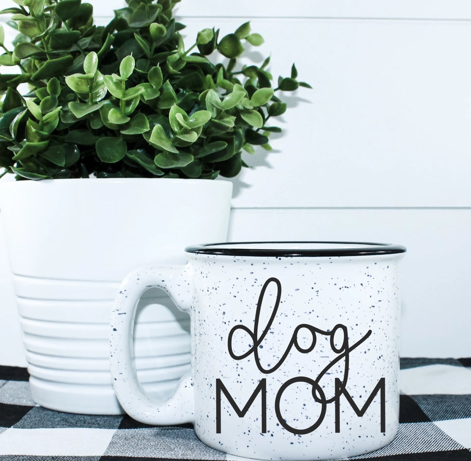 Dog Mom Rustic Campfire Coffee Mug