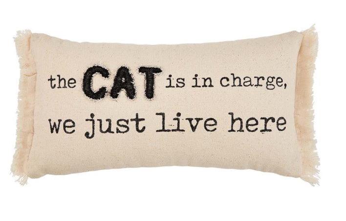 Charge Canvas Cat Pillow