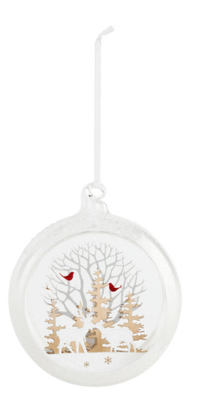 Glass Snow Scene Ornament