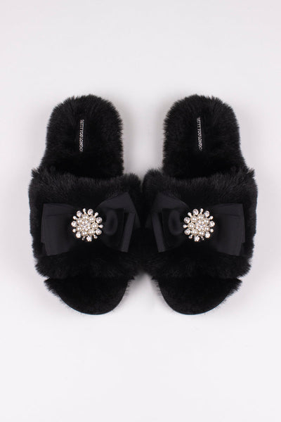 Pretty You Anya Slippers - Black