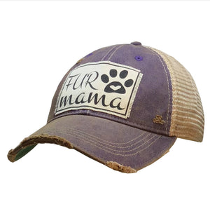 Fur Mama Distressed Trucker Hat