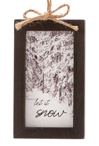 Framed Black & White Ornament with Sentiment