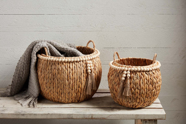 Hyacinth Bead Basket Set