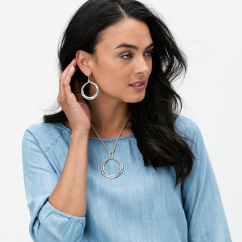 Interlok Circle French Wire Earrings