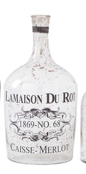 Clear Mercury Glass Bottle