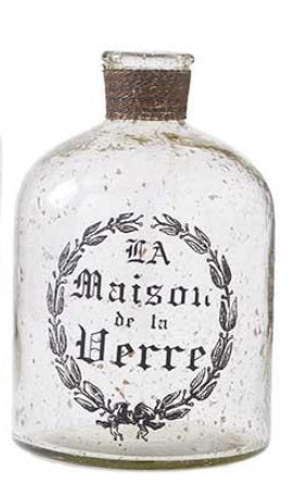 Clear Mercury Glass Bottle
