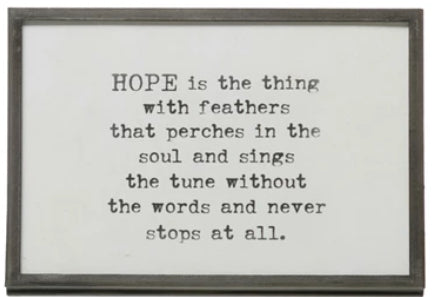 Metal & Glass Frame With Easel & Saying 6"x4"