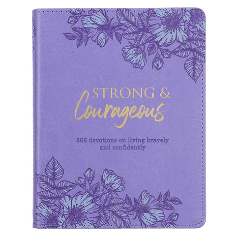 Devotional Strong & Courageous- Faux Leather