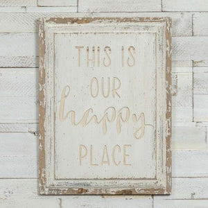 Happy Place Wood Plaque