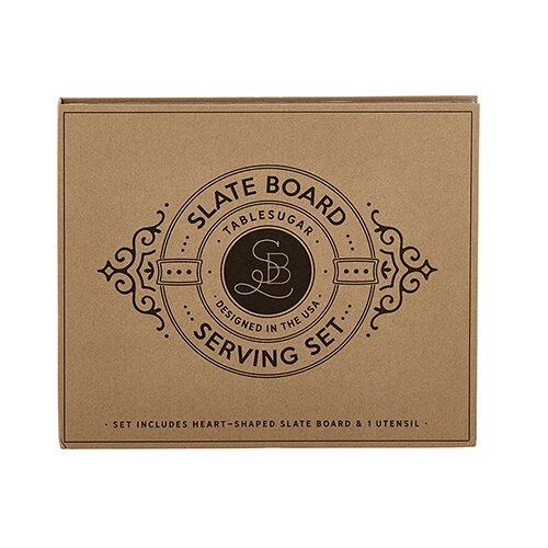 Cardboard Book Set - Slate Board Serving Set