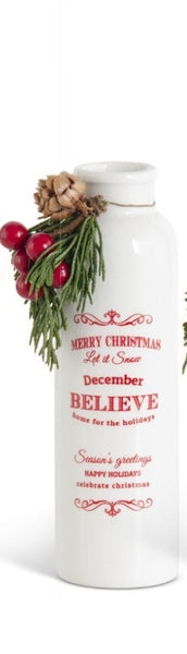 Ceramic Christmas Message Bottles