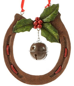 Horseshoe, Holly & Bell Ornament