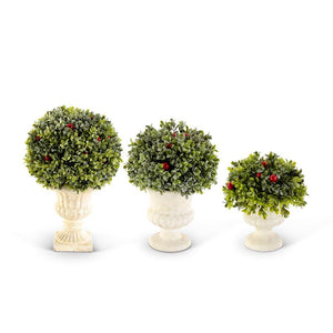 Glittered Mistletoe Topiary