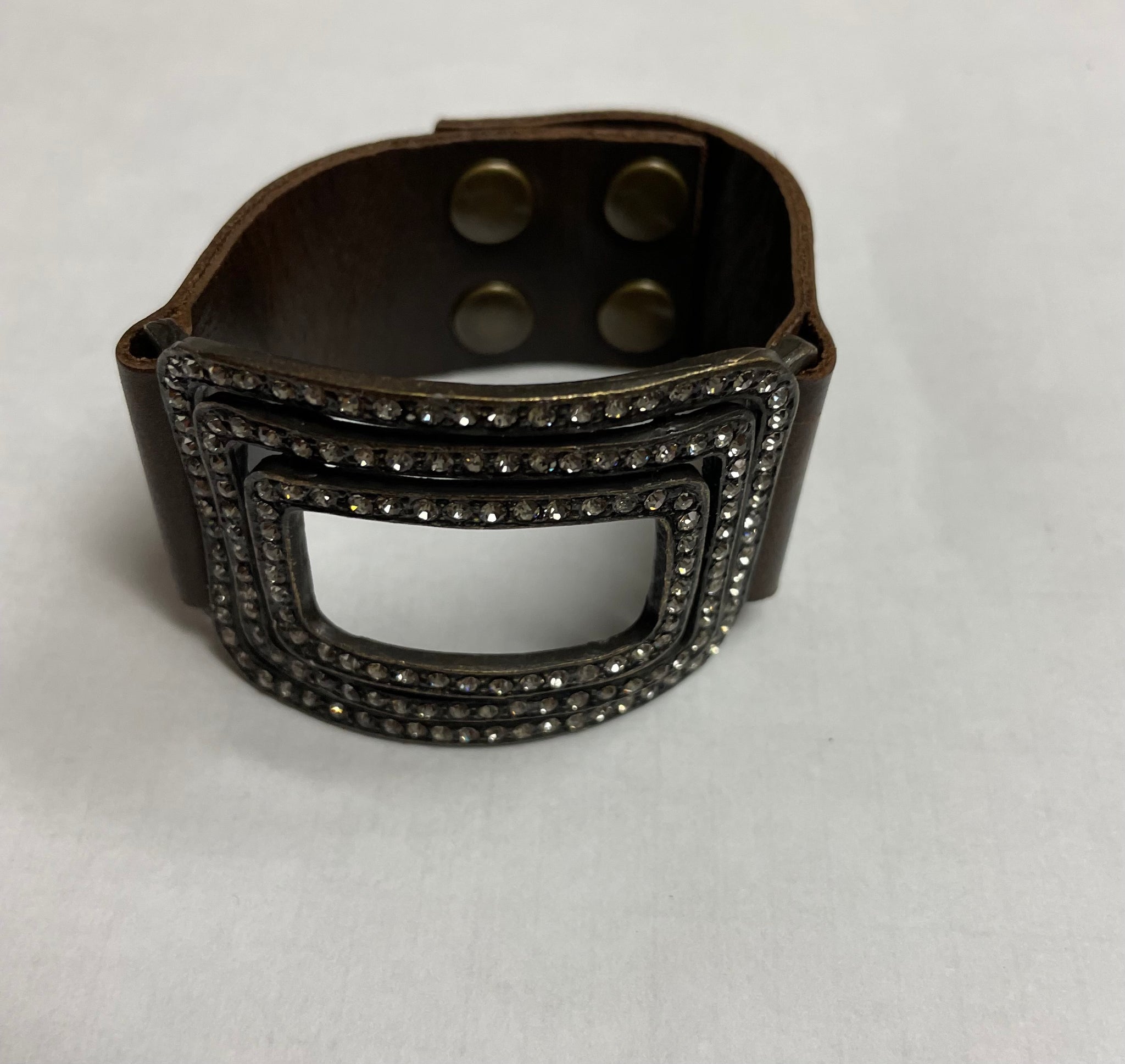 Rebel Designs 3 Rectangle Leather Bracelet