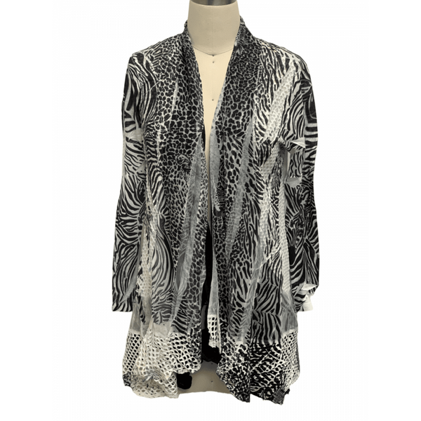 Kamana Patchwork Open Front Cardigan