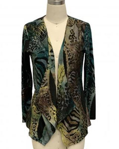 Jungle Safari Leopard Open Front Cardigan