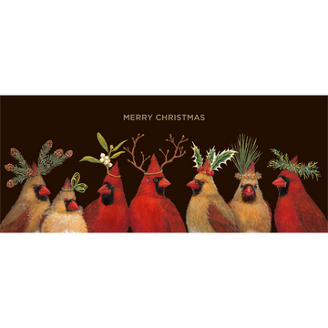 Christmas Cardinal Gold Foil Set- 6 Cards