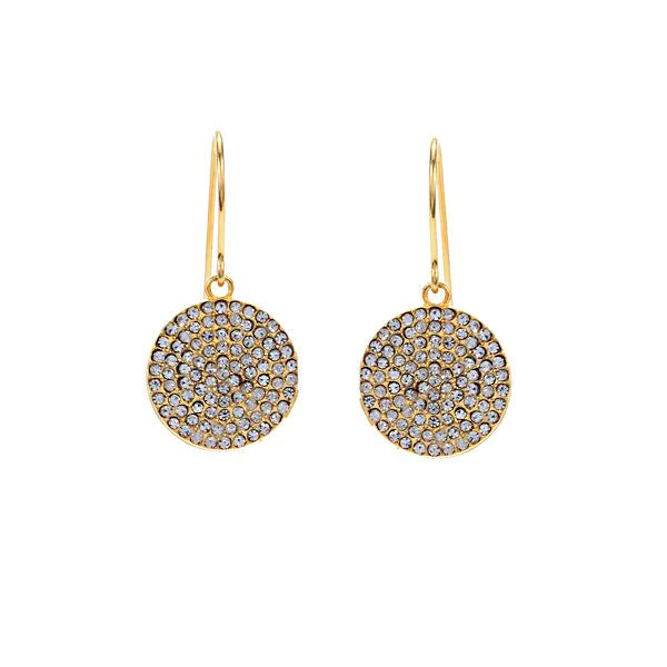 Rebel Designs Gold Small Pave Circle Earrings