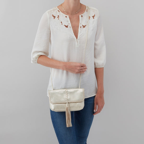 HOBO Bramble Crossbody -Pearlized Silver