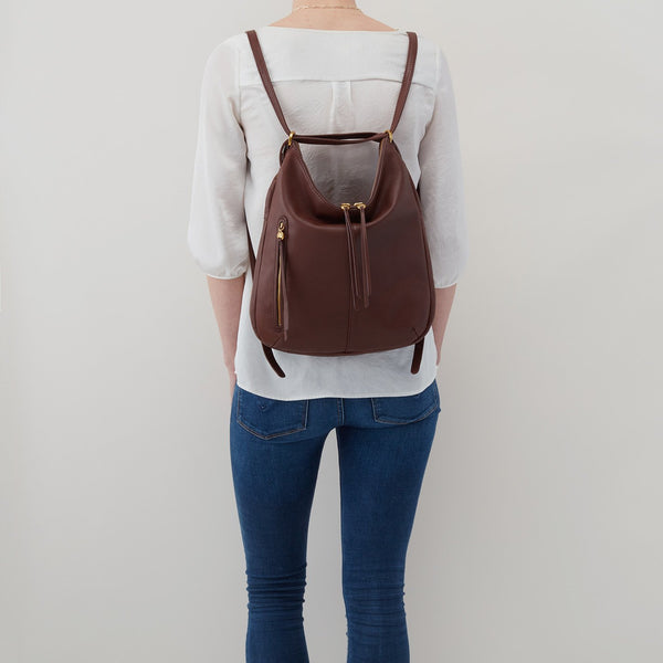 Merrin Convertible Backpack -Mahogany