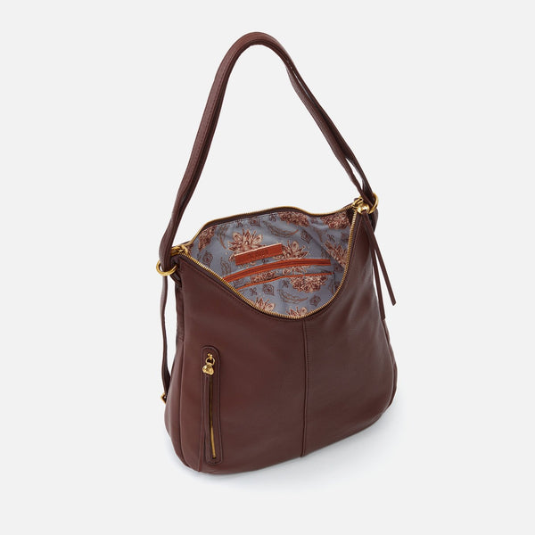Merrin Convertible Backpack -Mahogany