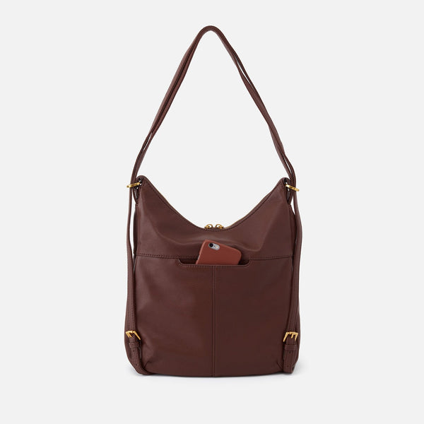 Merrin Convertible Backpack -Mahogany