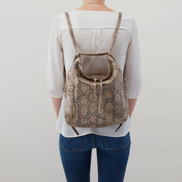 HOBO Merrin Convertible Backpack -Metal Snake