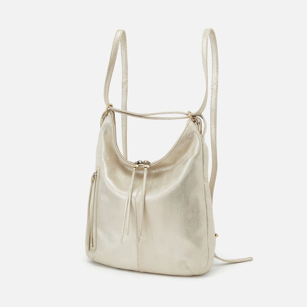 HOBO Merrin Convertible Backpack - Pearlized Silver