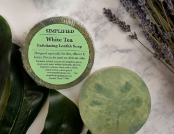 Simplified Soap White Tea Loofah Soap