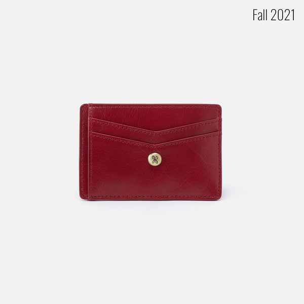 HOBO Simi Credit Card Wallet -Cardinal