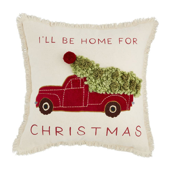 Farm Christmas Applique Pillow