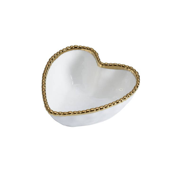 Pampa Bay Heart Bowl Server - White-Gold