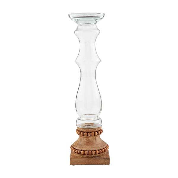 Beaded Glass Candlesticks